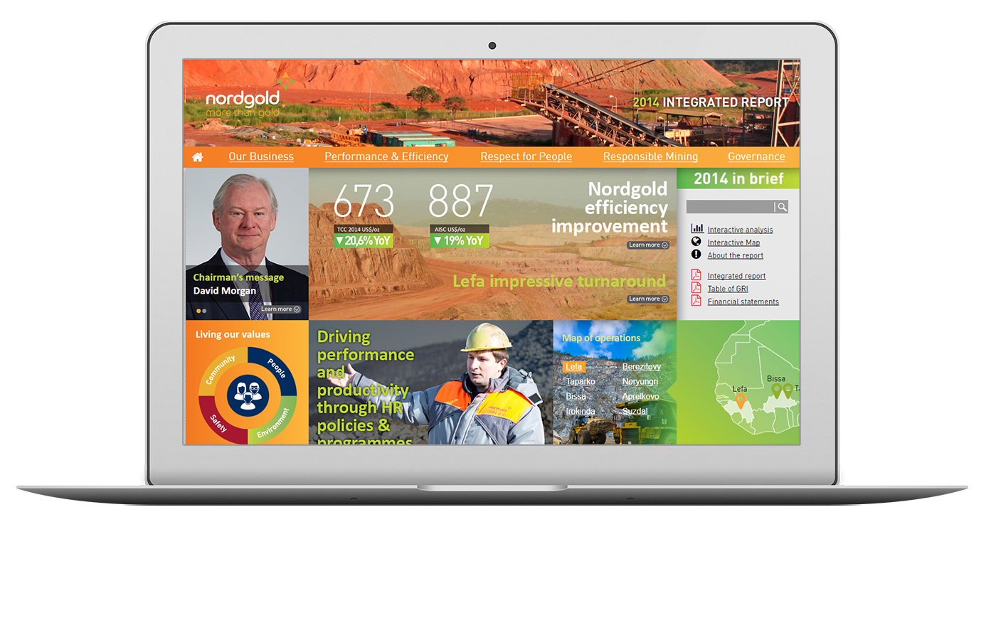 Интерактивный годовой отчет Nordgold