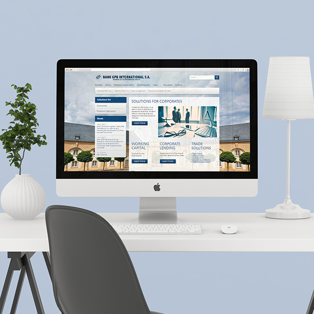 Корпоративный сайт GPB International S.A.